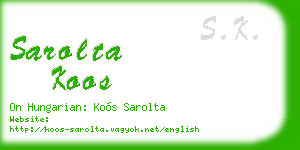 sarolta koos business card